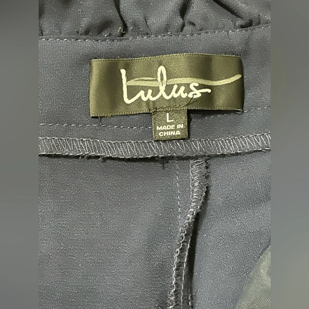 Lulus Navy Ruffle Pants - Picture 5 of 8